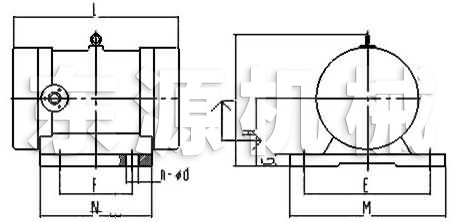 YZO振動電機(jī)安裝圖